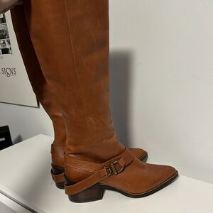 New Design Lab Cowboy Boots, Cognac in Colour, Size 10